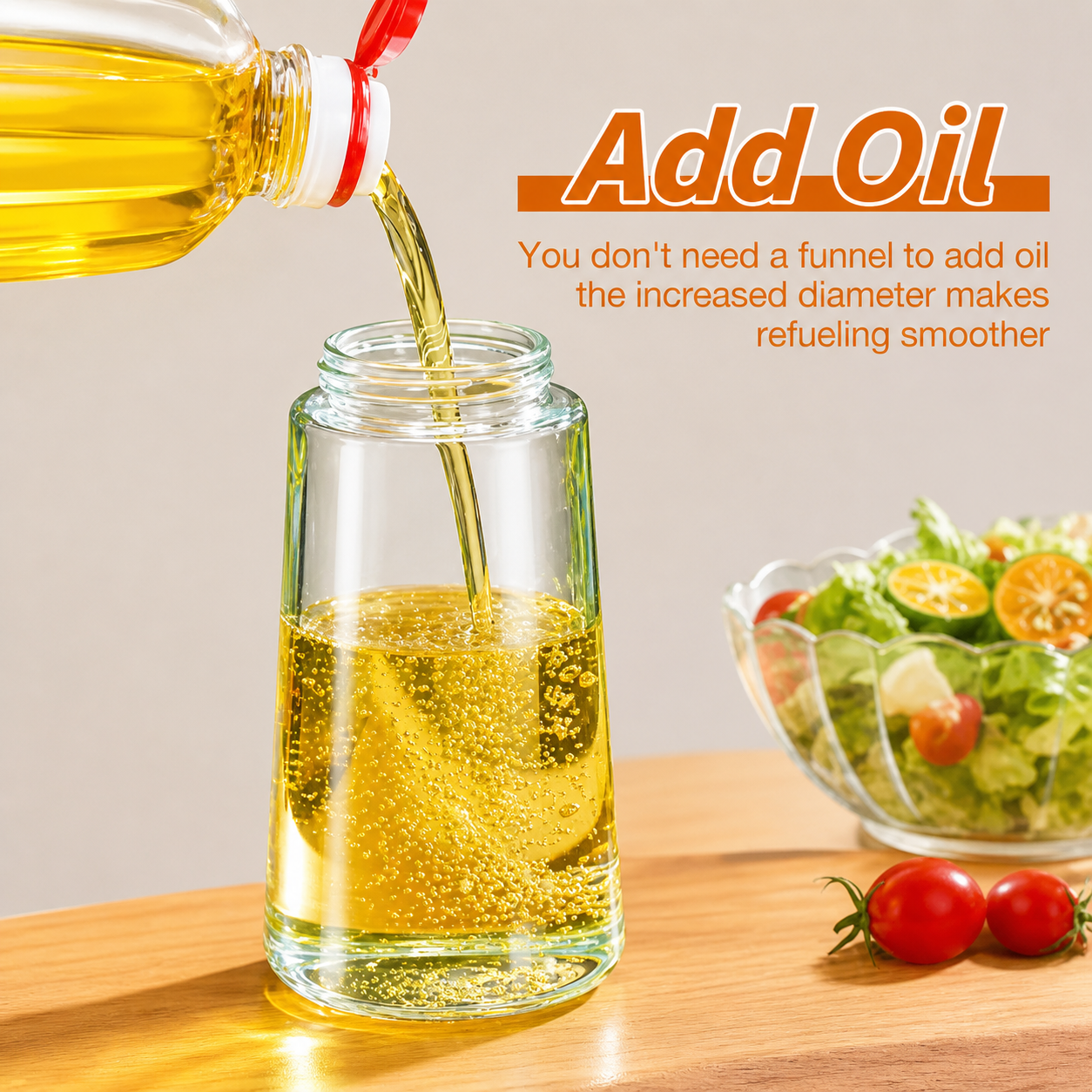  2-in-1 Glass Oil Sprayer and Dispenser Bottle (c)