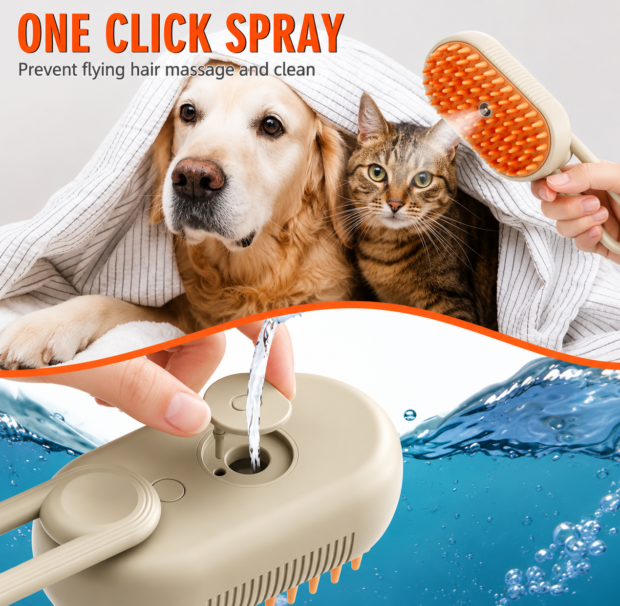 3-in-1 Pet Steam Brush (c)