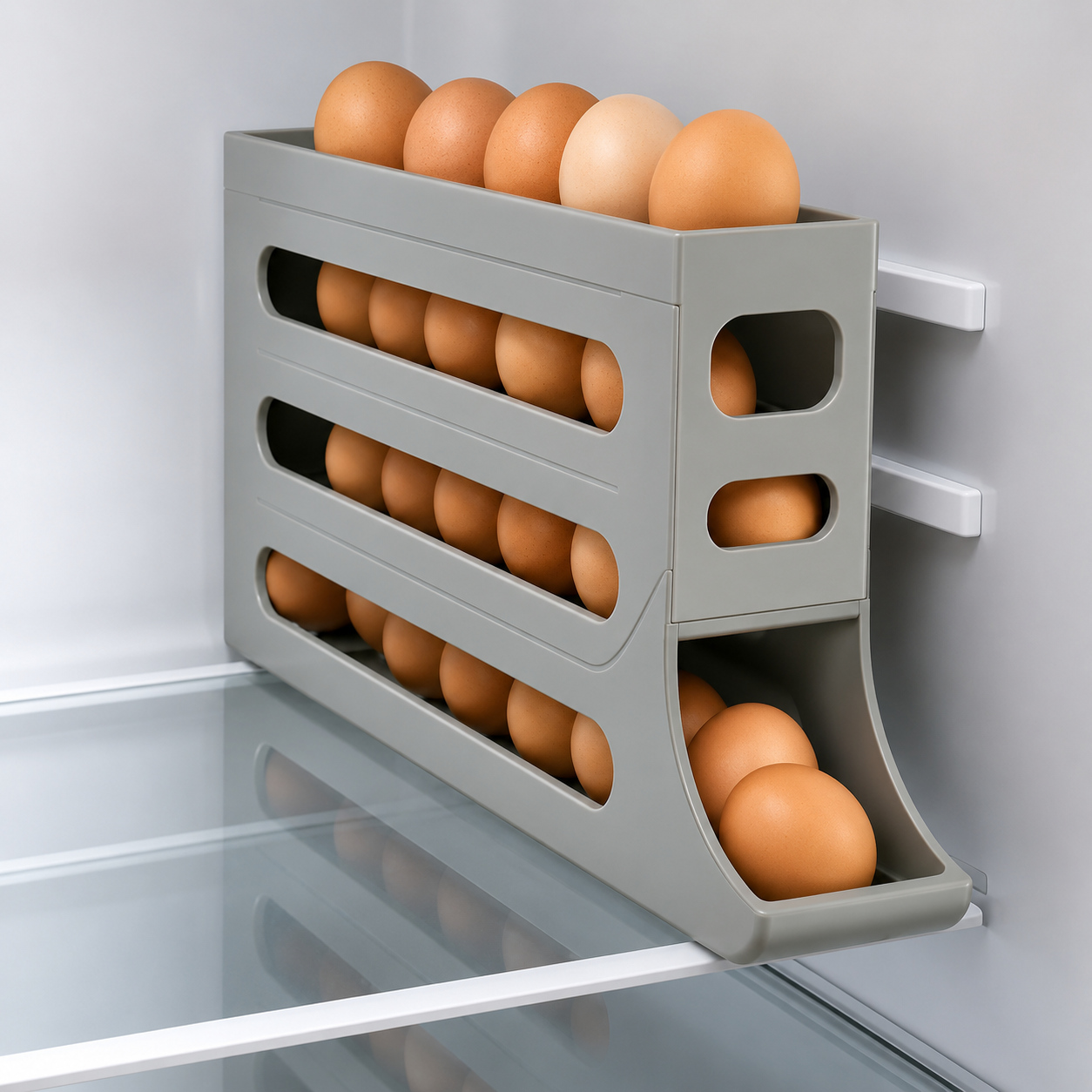 4-Tier Automatic Rolling Egg Dispenser (a)