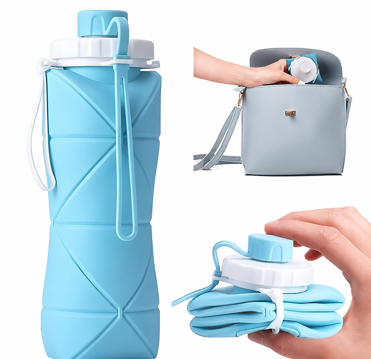Foldable Silicone Water Bottle (a)