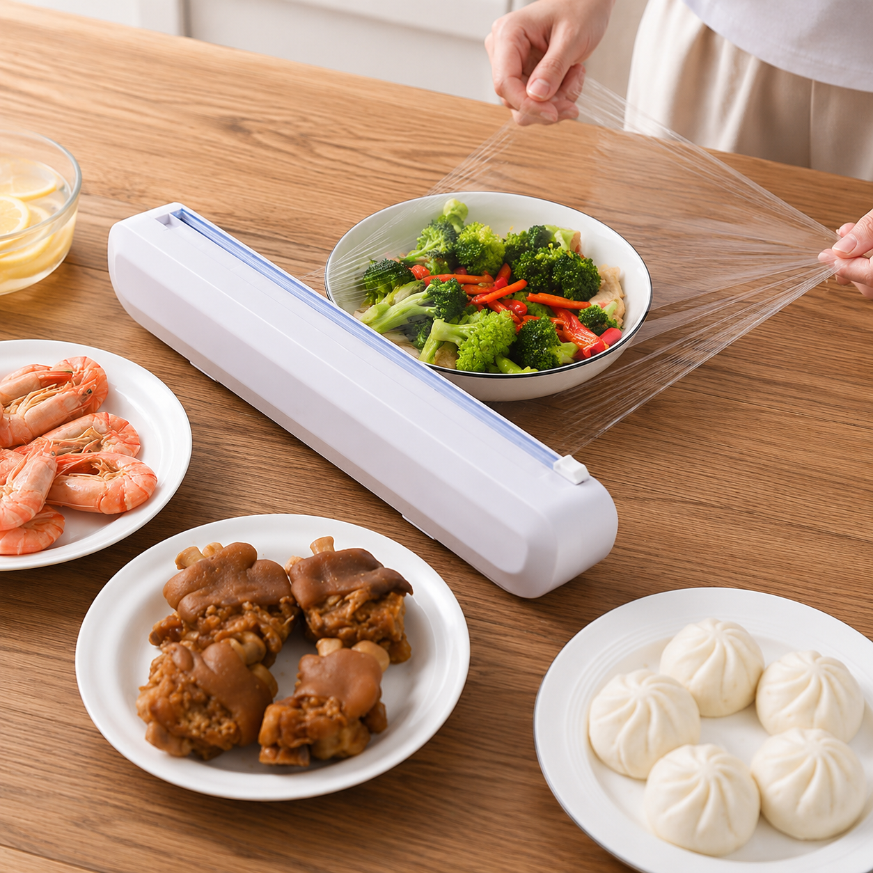 Kitchen Wrap Organiser with Slide Cutter(bb)