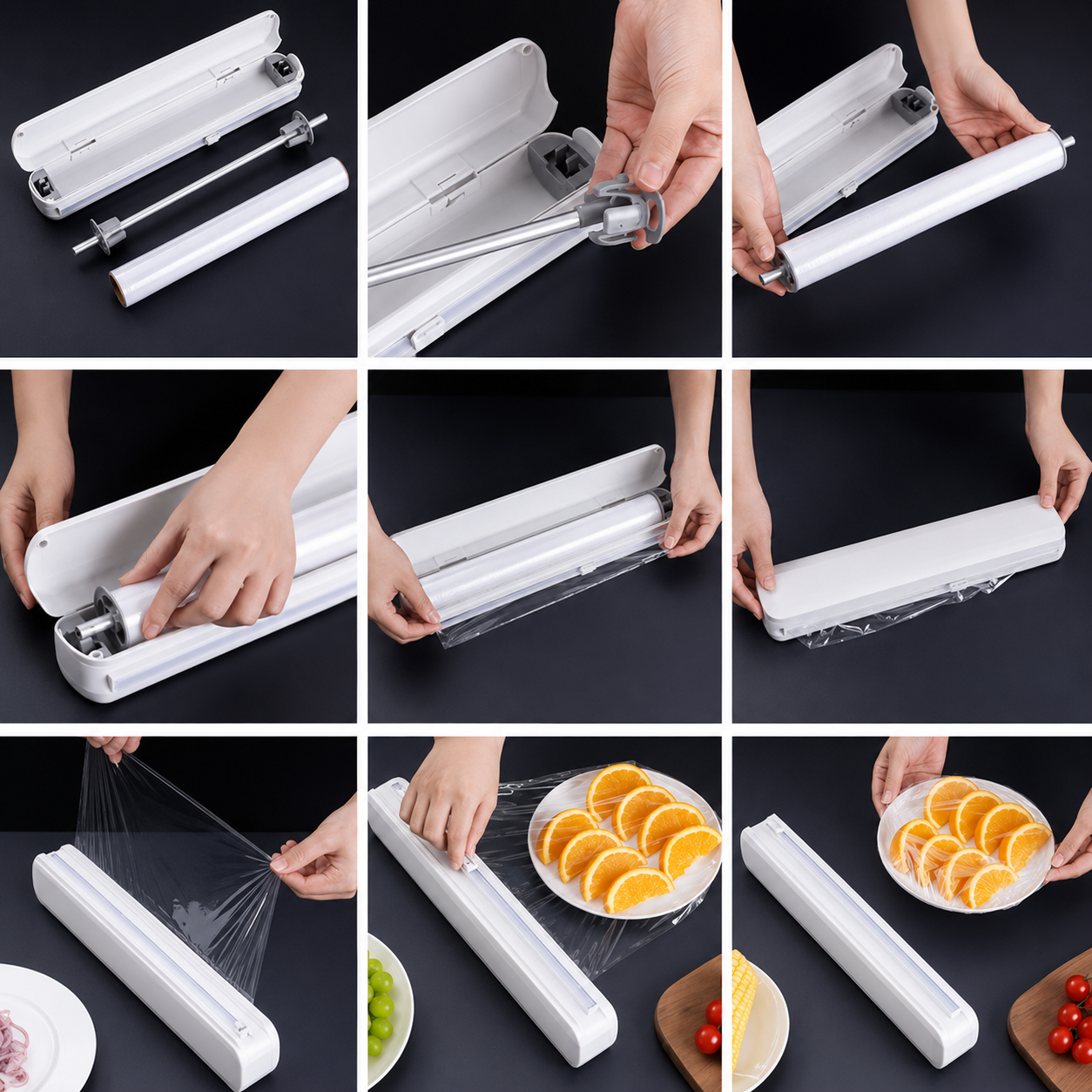Kitchen Wrap Organiser with Slide Cutter(cc)
