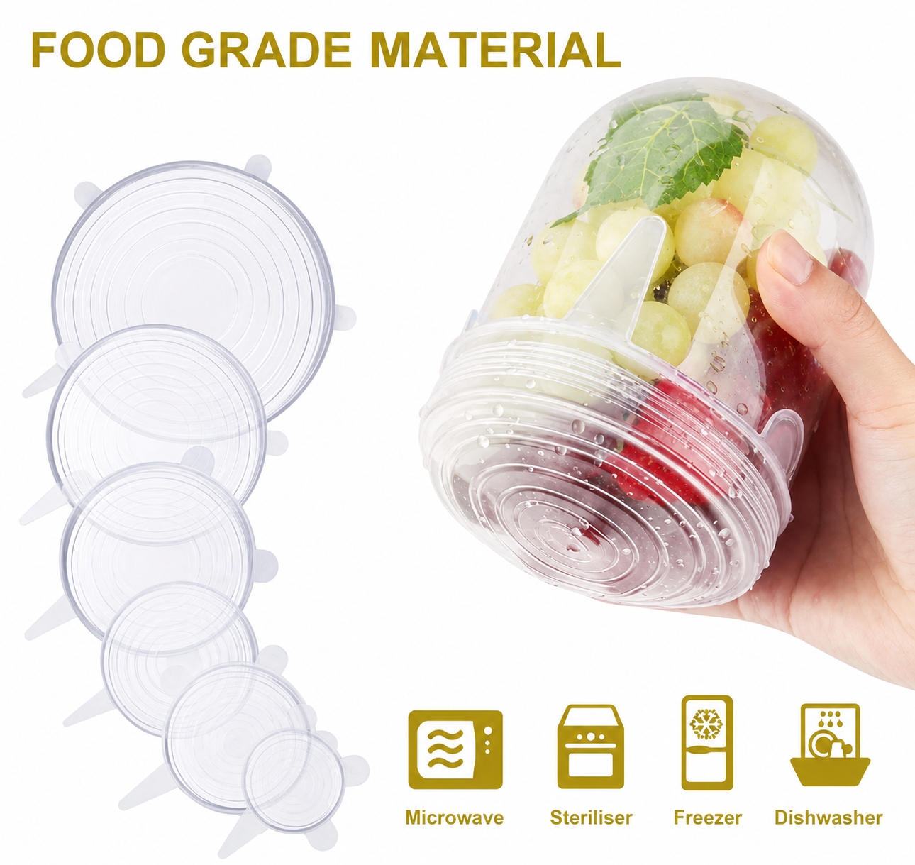 Reusable Silicone Stretch Lids (b)