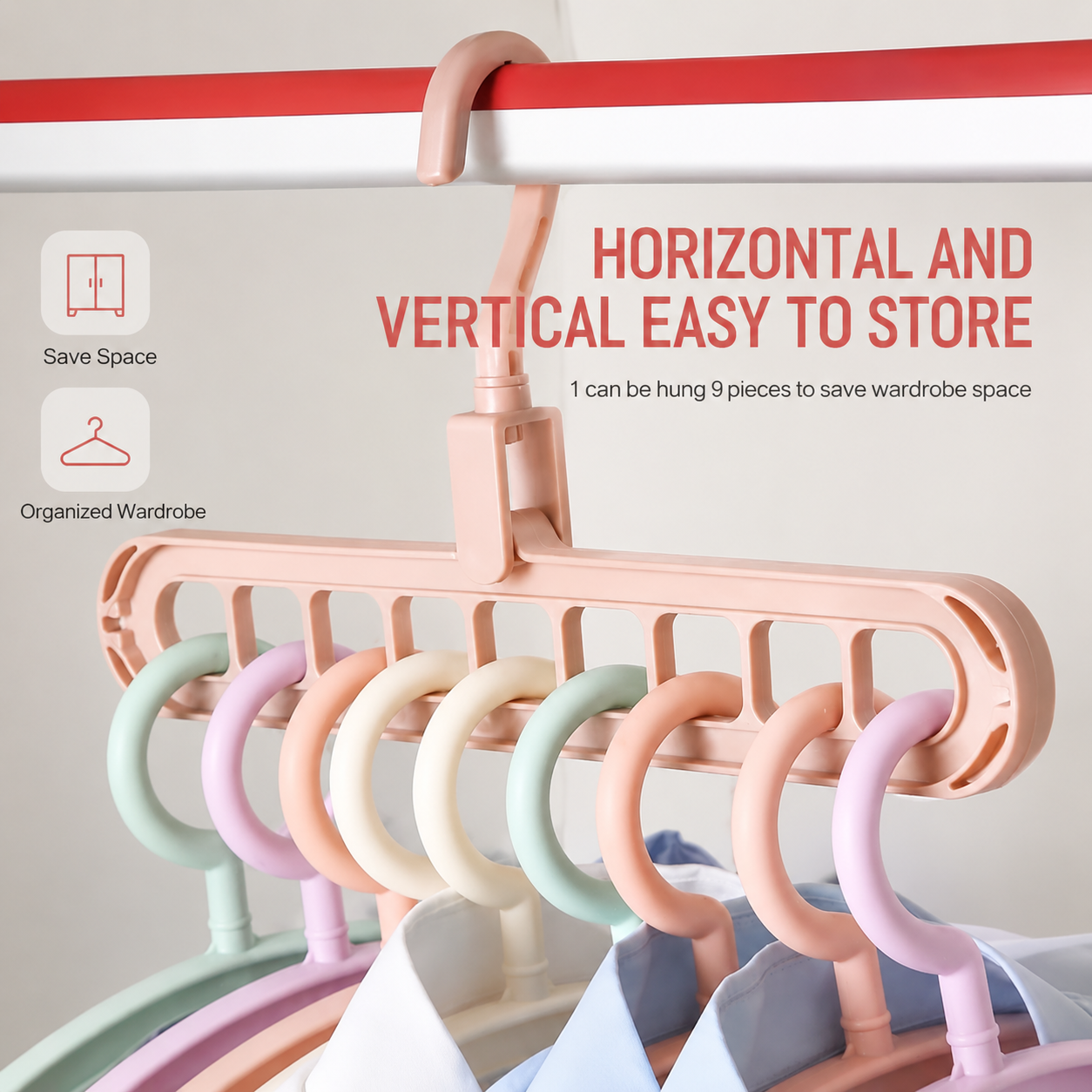 Vertical Clothes Hanger Organiser (d)