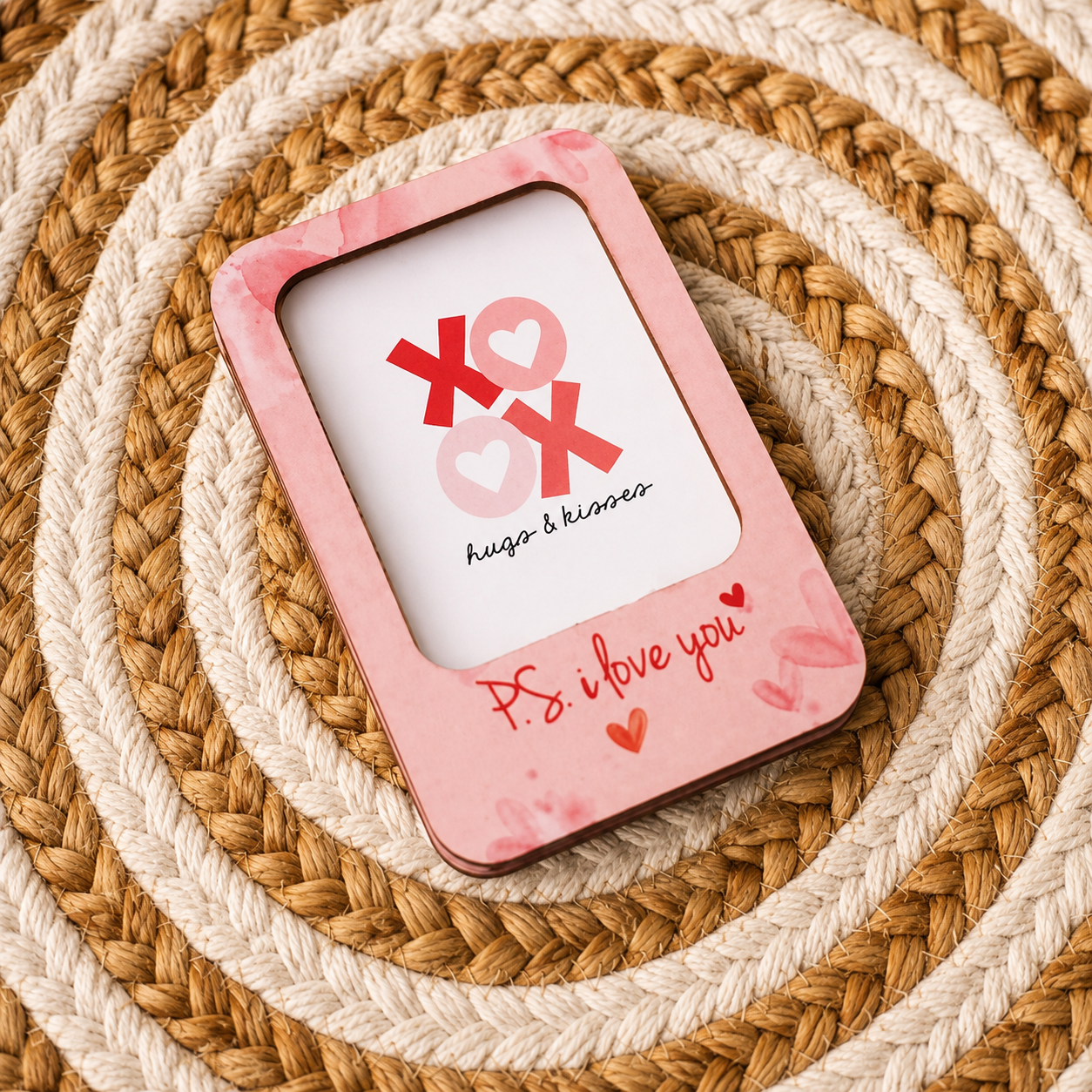 Wooden Photo Frame Fridge Magnet (c)